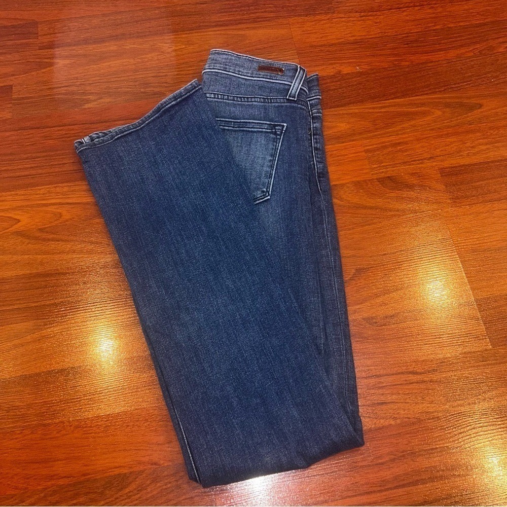 Principle Denim Innovators Womens Flare Jeans Indigo Blue Size 27 Made in USA - Picture 2 of 8
